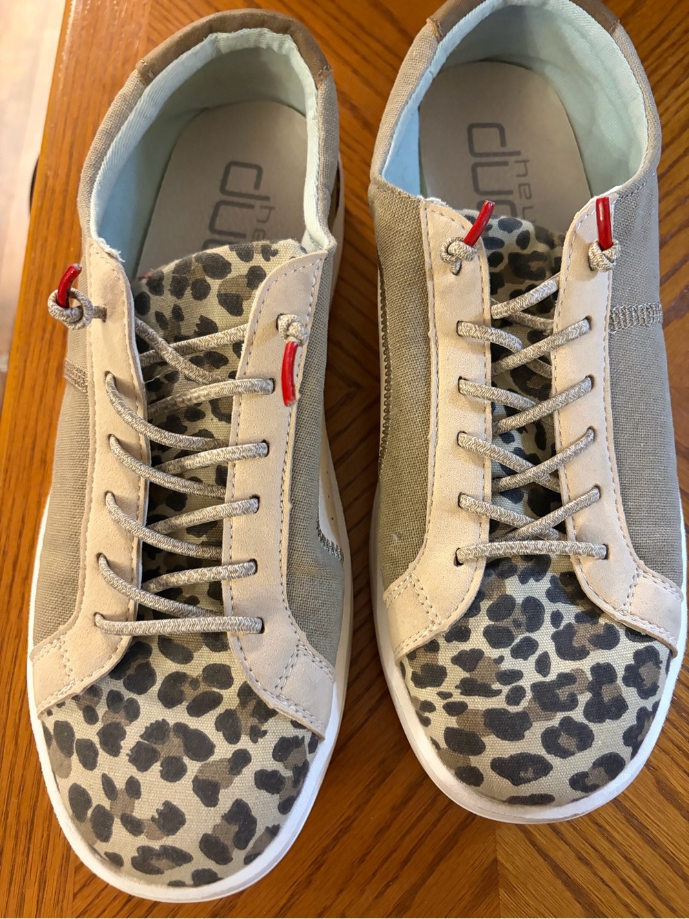 Women’s Leopard Hey Dude Slip on shoes Size 11